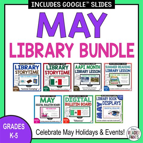 May Library Lesson Bundle Elementary Library Lessons Cinco De Mayo