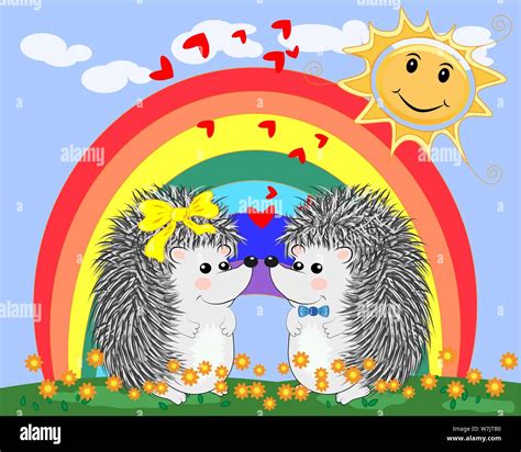 Hedgehog Lovers Stock Vector Images Alamy