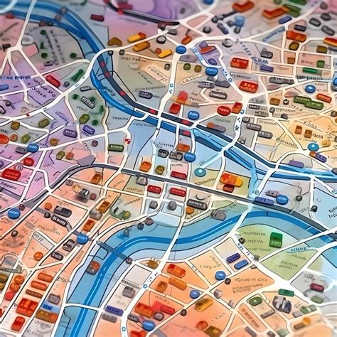 Premium Photo City Map With Public Transportation Routes