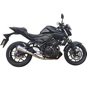 Ponteira Escapamento Esportivo Completo Moto Yamaha Mt Inox Longo