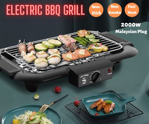 Electric Barbeque Bbq Grill Electric Smokeless Bbq Detachable Pan