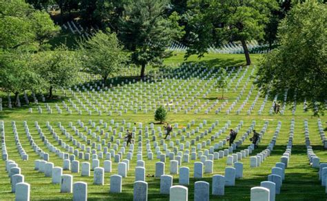 Memorial Day Cemetery Flags Flags Arlington Memorial Cemetery Military