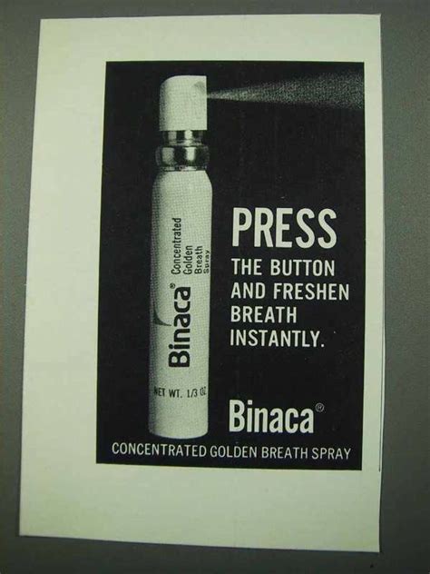 1969 Binaca Concentrated Golden Breath Spray Ad Nice Ebay