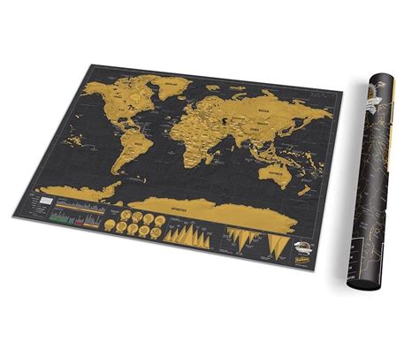 interactive scratch map deluxe dark travel edition gecko interiors