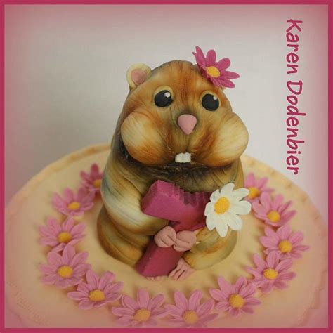 Hamster Cake Decorated Cake By Karen Dodenbier CakesDecor