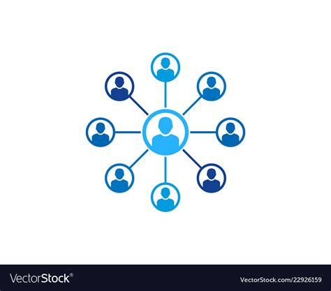 Diagram Social Network Logo Icon Design Royalty Free Vector