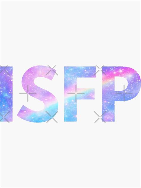 Isfp Galaxy Rainbow Pastel Black Mbti Merch Sticker By Lamweixing