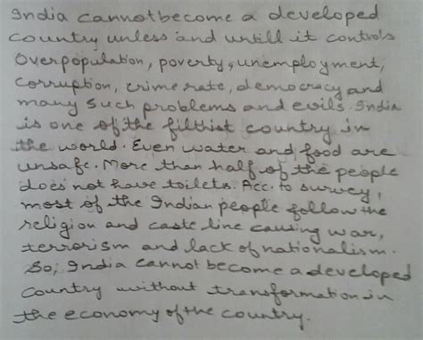 Write A Paragraph On Your Notion Of What Should India Do Or Advice To