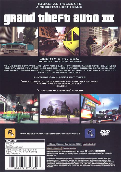 Grand Theft Auto Iii Cover Or Packaging Material Mobygames