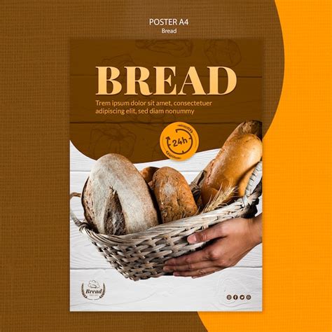 bread poster psd high quality  psd templates