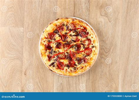 Super Supreme Pizza - Meat - Pepperoni Pizza Stock Photo - Image of ...