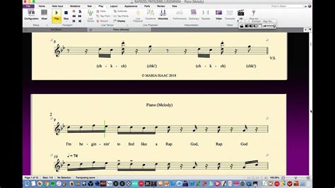 Rap God Lyrics Eminem Sibelius Sheet Music Youtube