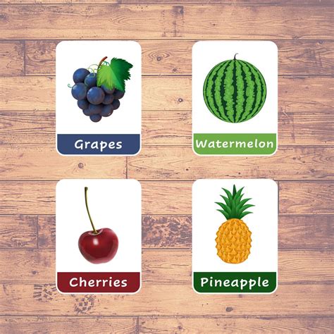 FRUITS - Flashcards | Montessori | Educational | Learning | (29 Cards ...