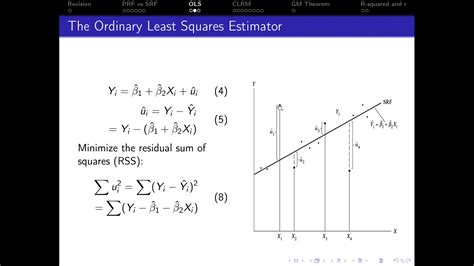 24 Two Variable Regression Analysis Ordinary Least Squares Ols Estimator Youtube