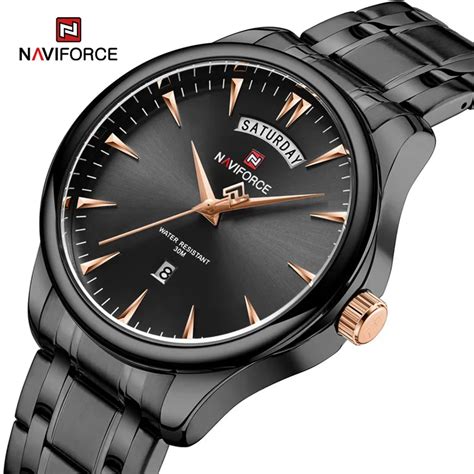 Naviforce Reloj Deportivo De Lujo Para Hombre Cron Grafo De Cuarzo