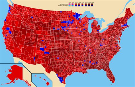 1972 United States Presidential Election Results By County 1513 X 983