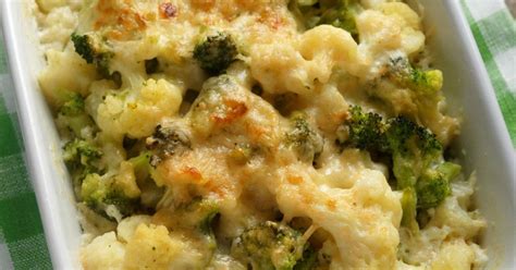 Cheesy Cauliflower Broccoli Bake Recipe Potatoe Casserole Recipes