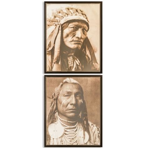 Set of 2 Native American Framed Prints | Decorative Framed Wall Art