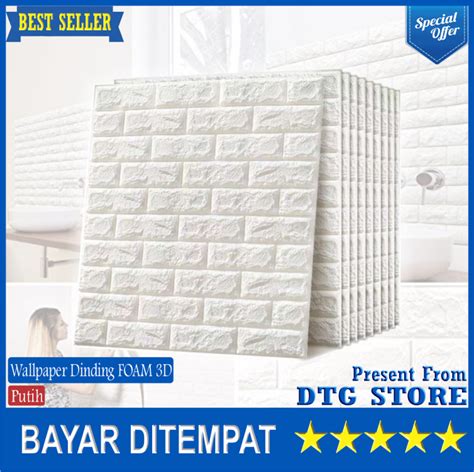 PROMO Wallpaper 3D Modern Foam Batu Bata Wall Sticker Dinding 3D Foam