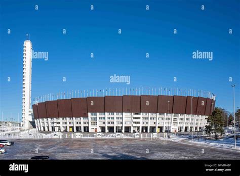 Helsinki Olympic Stadium Helsingin Olympiastadion Hi Res Stock