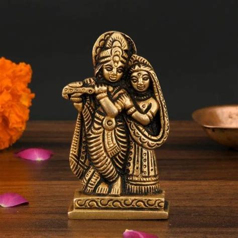 ShreeYaash Brass Radha Krishna Pair Idol At Rs 697 Piece Brass God