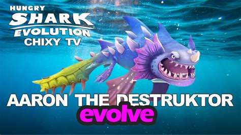 Hungry Shark Evolution Aaron The Destruktor EVOLVE With Four Baby