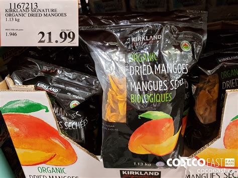 1167213 Kirkland Signature Organic Dried Mangoes 1 13 Kg 21 99 Costco