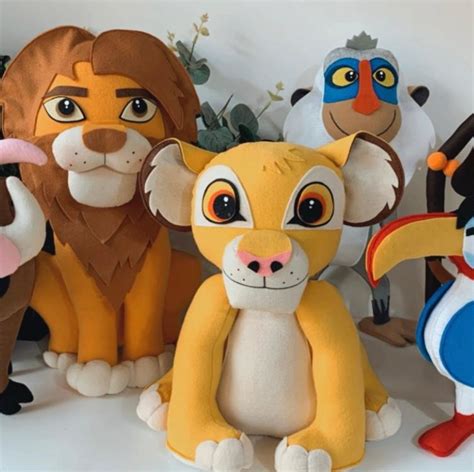 Rei Leão Feltro 3 Personagens Artesanal Elo7 Produtos Especiais