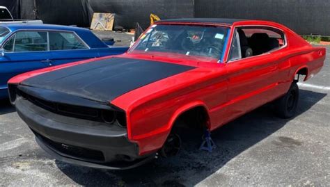 1966 Dodge Charger Custom Coupe Red Rwd Automatic For Sale