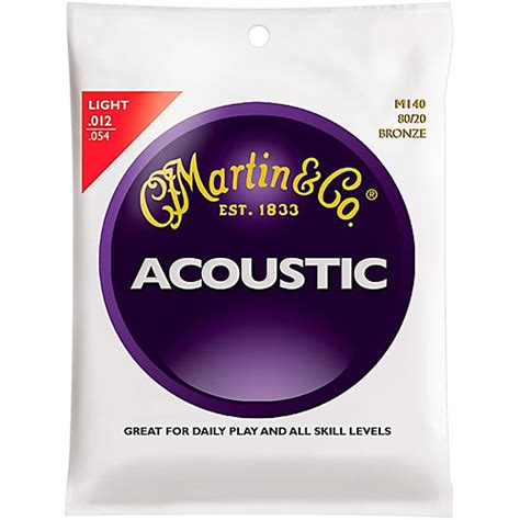 Martin Acoustic Guitar Strings, Light Gauge (.012") - Music is Elementary