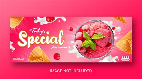 Premium Psd Juicy Red Currant Special Delicious Ice Cream With Cone