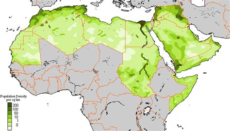 Population Density Of The Arab World 800x456 Mapporn