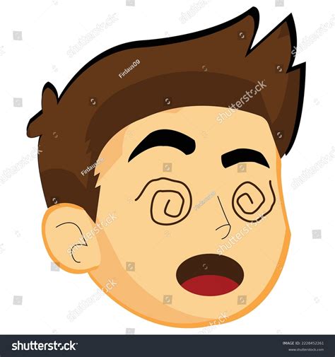 Illustration Dizzy Facial Expression You Can Stock Vector Royalty Free