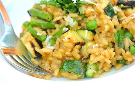 Grilled Summer Vegetable Risotto | Bev Cooks