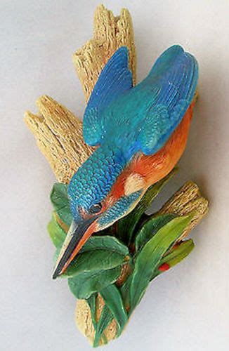 VINTAGE Bossons 1971 KINGFISHER Hand Painted England Chalkware