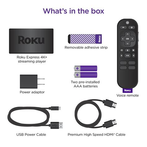 Roku Express 4K Streaming Player HD 4K HDR With Roku Voice Remote