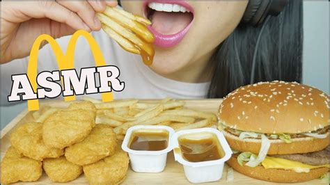 Asmr Mcdonalds Chicken Nuggets Big Mac Eating Sounds Sas Asmr