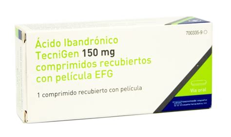 ACIDO IBANDRONICO TECNIGEN 150 MG COMPRIMIDOS RECUBIERTOS CON PELICULA