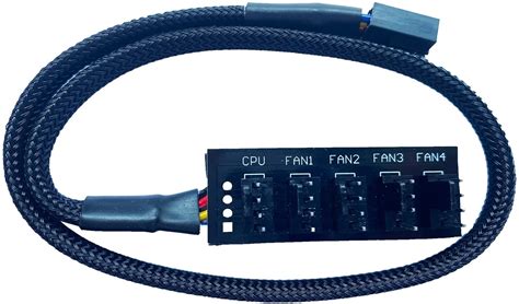 Endlesss Pwm Fan Hub Splitter 4 Pin Black Sleeved 1 To 5