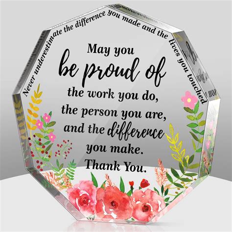 Amazon Maitys Thank You Gift Employee Inspirational Acrylic Sign