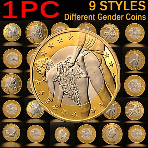 1PC German Gold Coin 9 Styles 6 Euro Gold-plated Coins Gold Coins ...