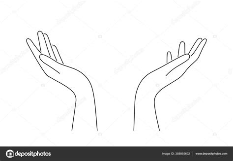 Cupping Hands Vector