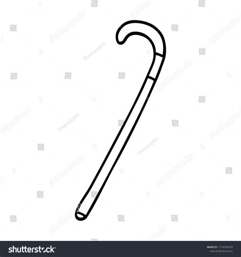 Line Drawing Cartoon Walking Stick Stock Vector (Royalty Free) 1174783618 | Shutterstock