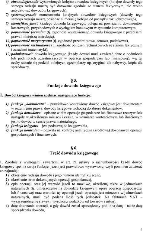 Instrukcja Obiegu I Kontroli Dokument W Dowod W Ksi Gowych Pdf