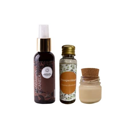 KITS E PRESENTES Kit Ritual Da Prosperidade 3 Produtos Terra Dourada