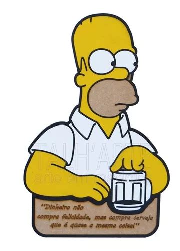 Placa Em Relevo Homer Simpson Cm Parcelamento Sem Juros