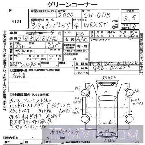 Subaru Impreza Wrx Sti Gdb Uss Niigata Japanese