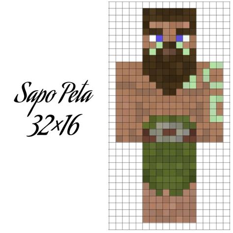 Plantilla Skin Minecraft Sapo Peta En 2023 Arte De Punto De Cruz