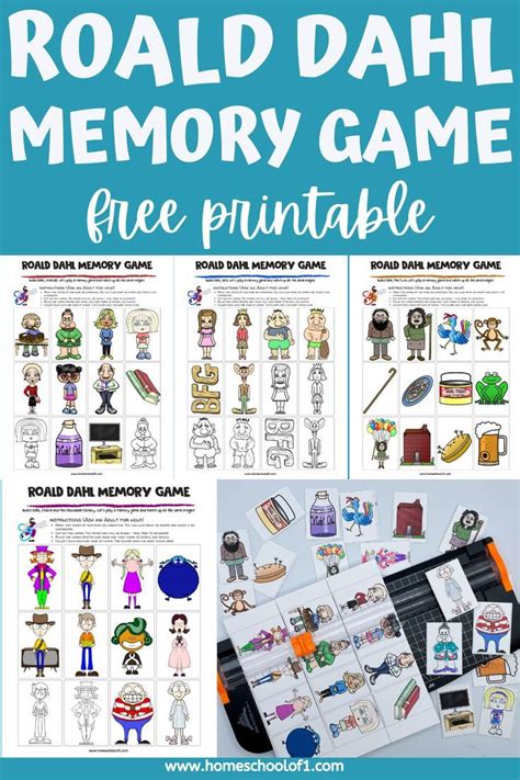 Roald Dahl Memory Game Free Printable Roald Dahl Memory Games