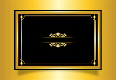 Luxury Golden Frame With Title Name Floral Ornament 12678063 Vector Art At Vecteezy